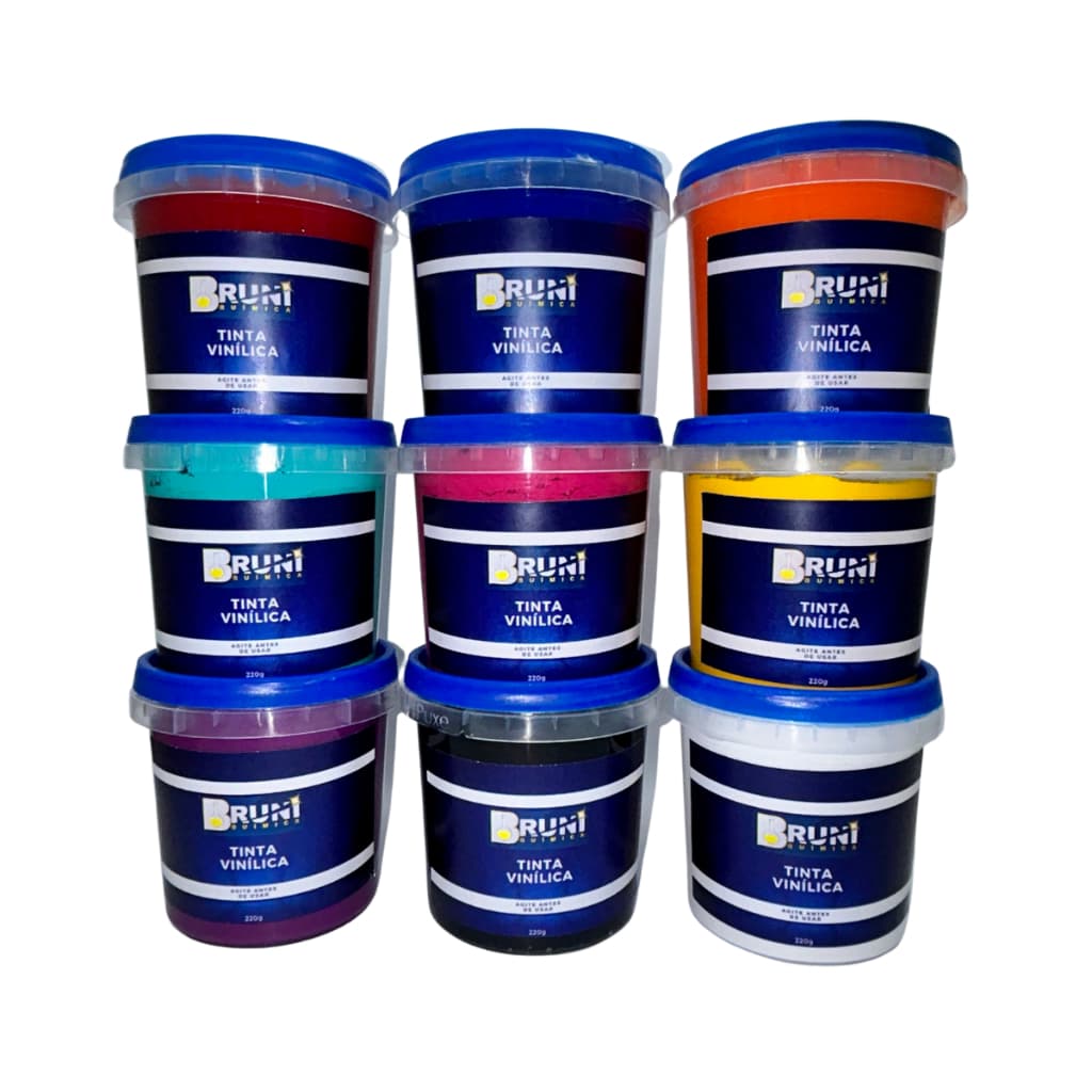 Tinta Vinílica Fosca Para Serigrafia Degrade em Acrilico Taças Long Drink 900g Bruni Química