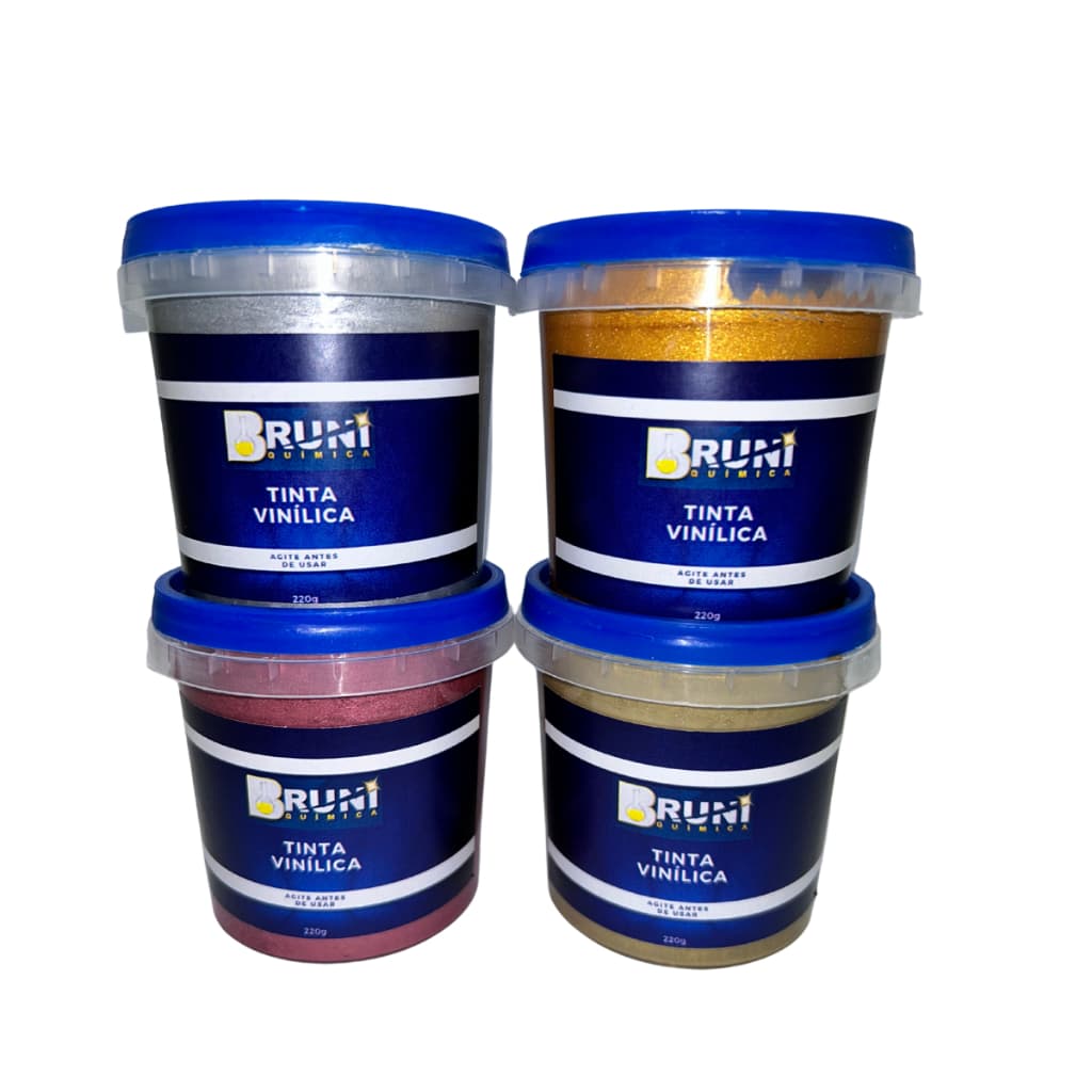 Tinta Vinílica Metalizada para Serigrafia Degradê em Acrílico 220g Long Drink Taças