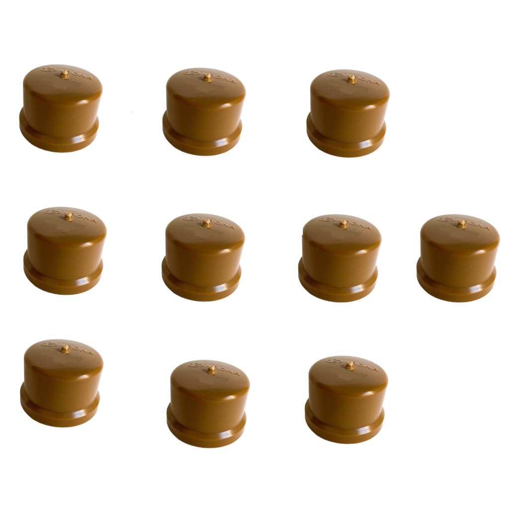 Kit Cap Tampão Soldável 25mm Kit Com 10 Unidades PVC Marrom