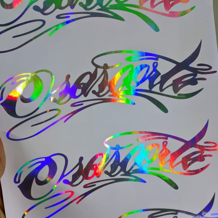 Adesivo Osascorte Holografico 1 unid para moto bike carro que muda de cor holográfico para viseira de capacete