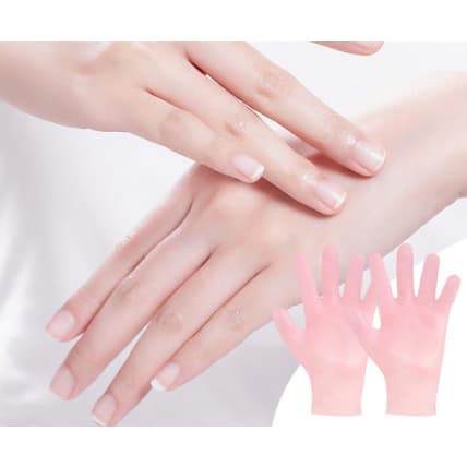 Par Luvas Cuidados Mãos Macias Silicone Hidratante Protetores Tratamento Anti Rachaduras Podologia Spa