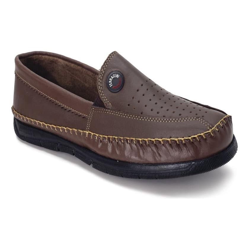 Mocassim Sapatilha Slip Confortável em Couro Macia Masculino Promoção