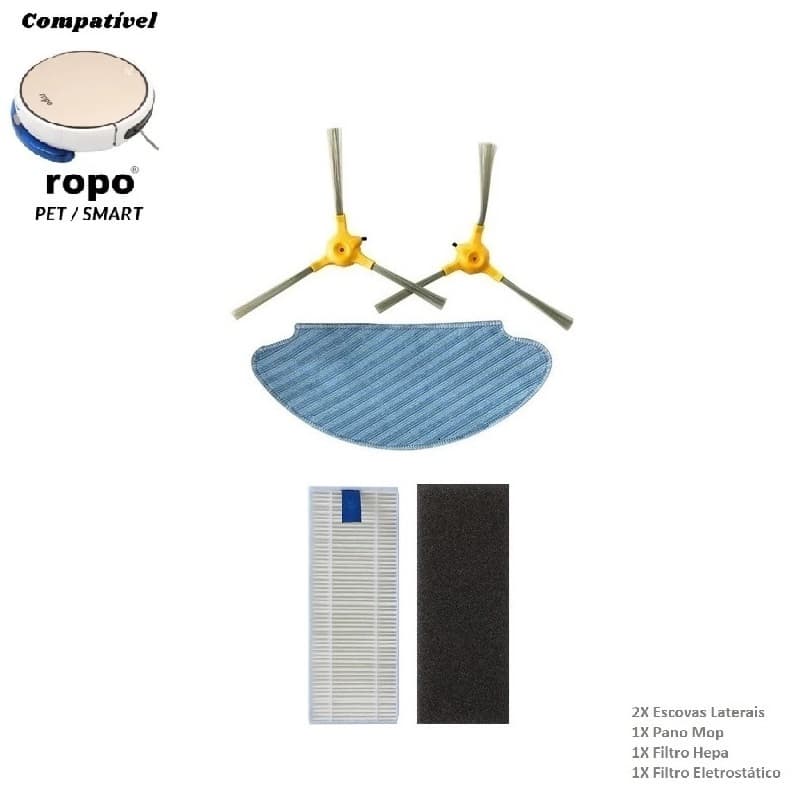 Kit de Reposição Completo Aspirador Ropo Smart, Ropo Pet e Isweep X3 YLW2