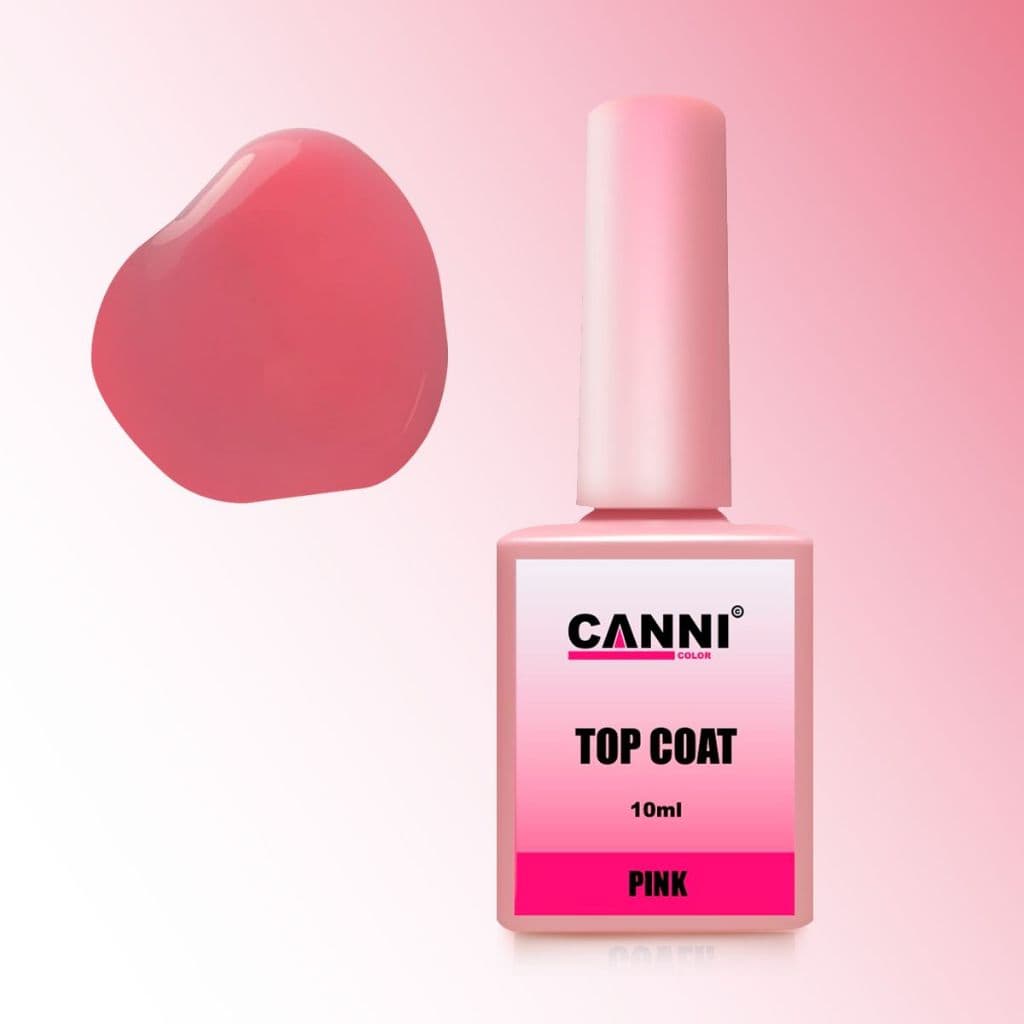 top coat pink  alto brilho secagem rápida finalização canni color 10 ml