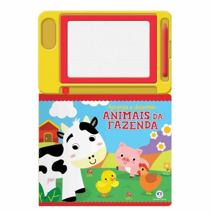 Lousa Magnetica Animais da Fazenda - Desenha e Apague