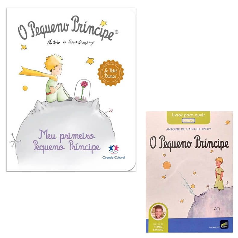 Kit Livro Meu primeiro Pequeno Príncipe mais Áudio Livro em MP3 O Pequeno Príncipe