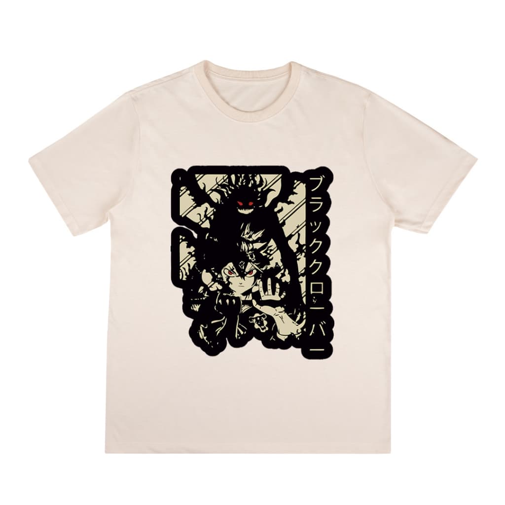 Camisa Masculina Feminina Black Clover Asta Anime Camiseta 100% Algodão Zero Encolhimento