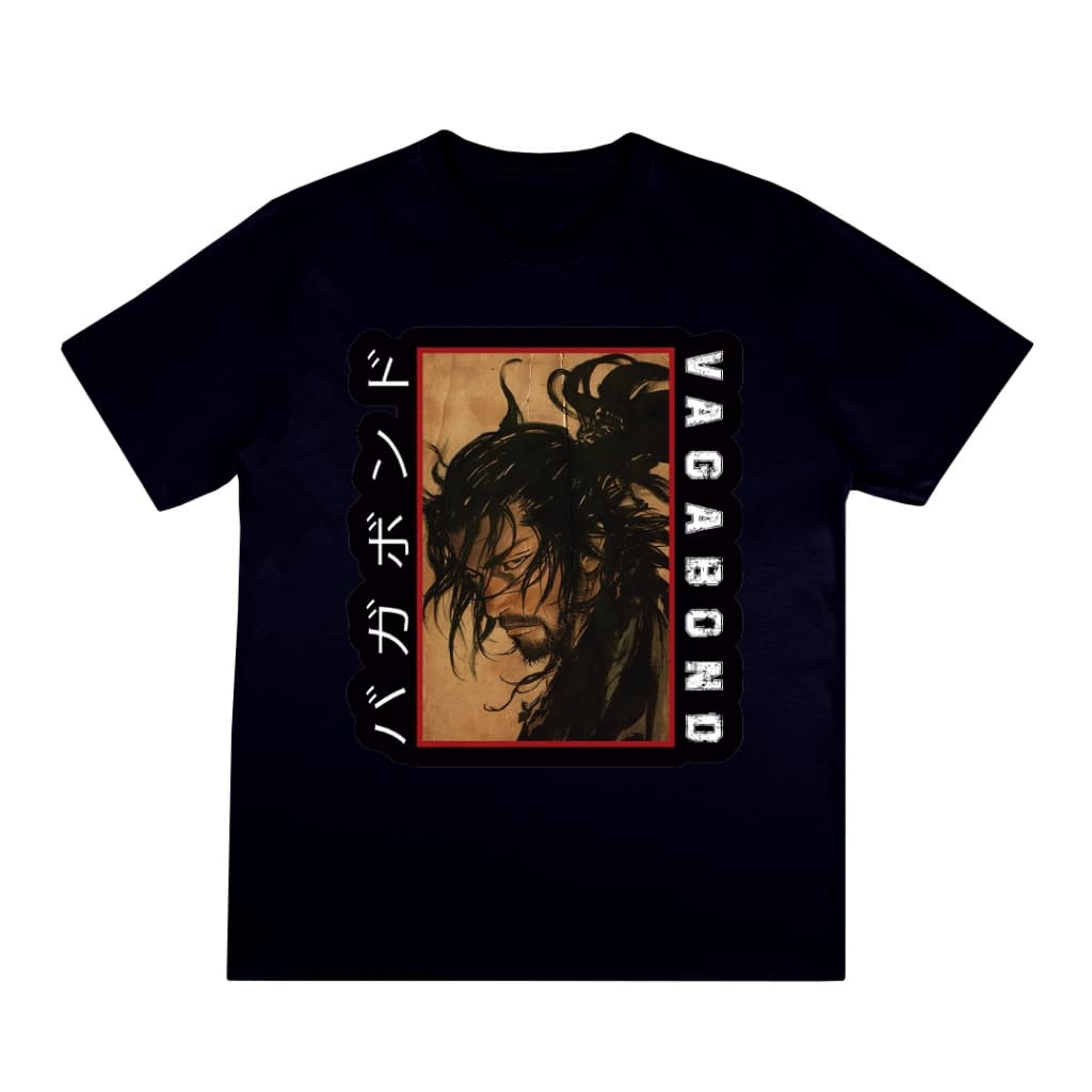Camiseta Masculina Feminina Vagabond Musashi Miyamoto Anime Mangá Camisa 100% Algodão Zero Encolhimento