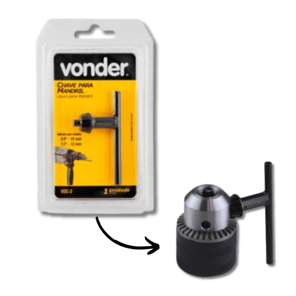 Chave para mandril, furadeira VDC 2 VONDER