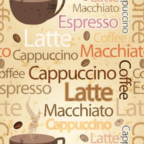 KIT 2 Papel Parede Adesivo Casual Coffee Tea Bege Retro Vinil 5M HORIZONTAL