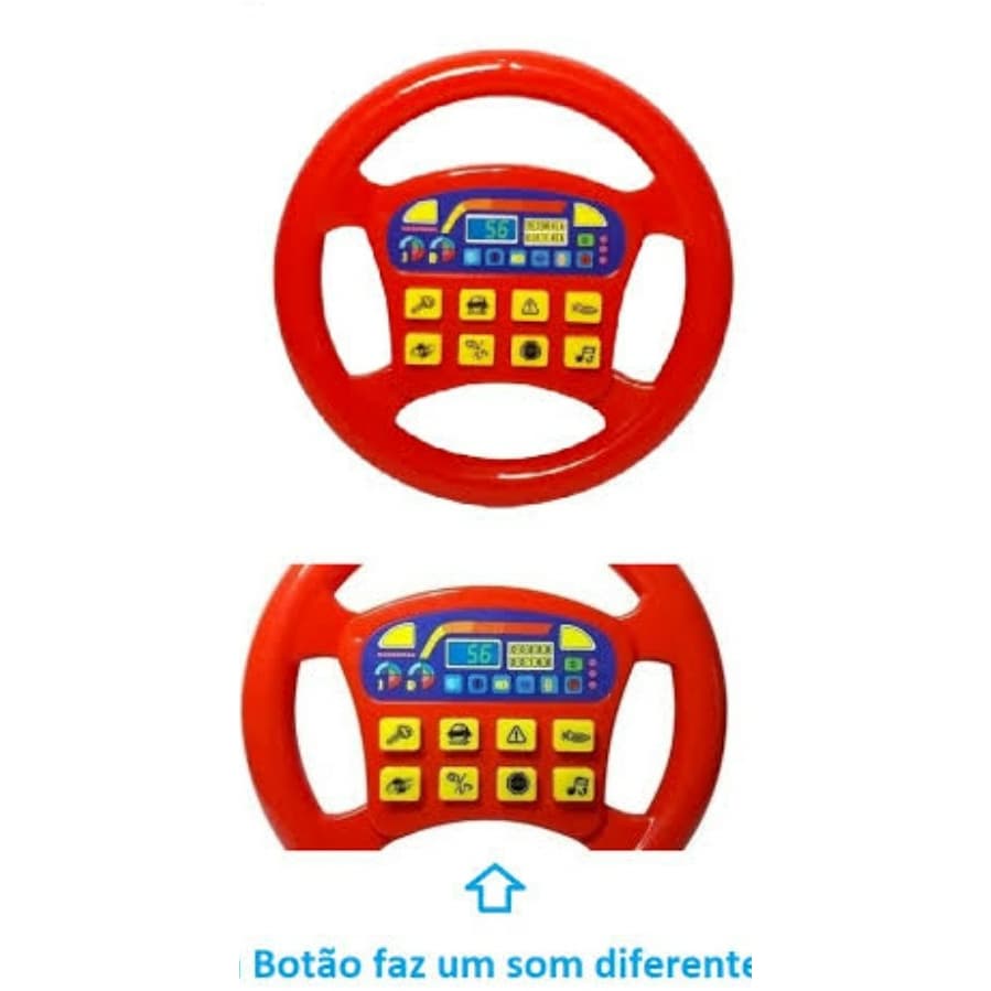 Volante Musical Infantil Bebê Com   Volante Som  Carro  Brinquedo Criança pilha inclusa