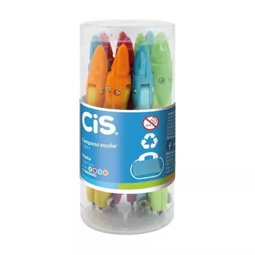 Compasso Escolar Cis TS888N Plástico