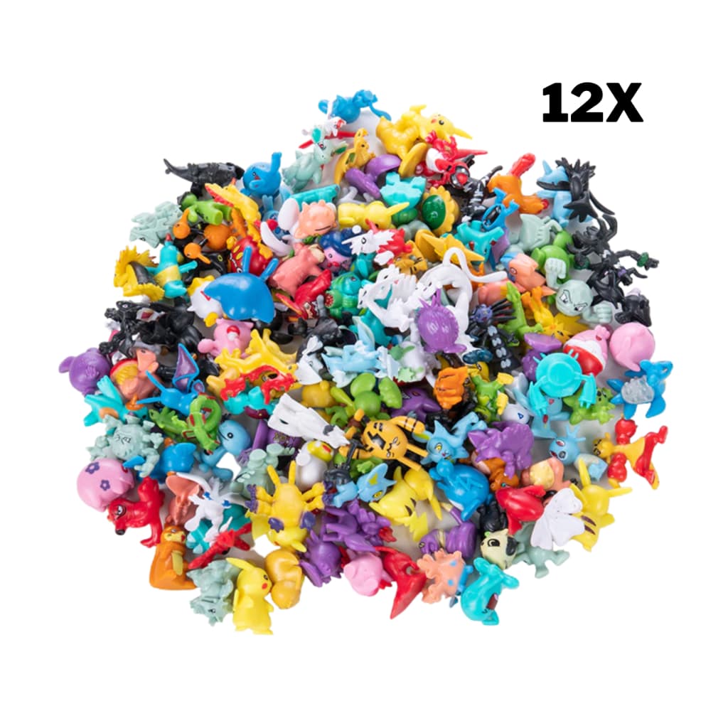 Kit 12 Miniaturas Pokémon Unite Go Sem Repetições Sortidos Colecionável