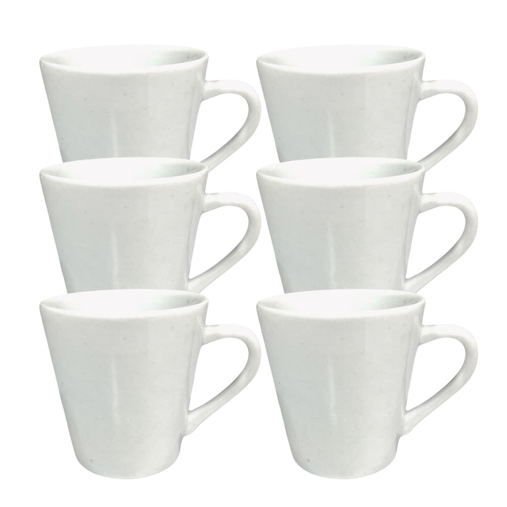 Kit 6 Xícaras Café De Porcelana Branca 120ml Micro-ondas