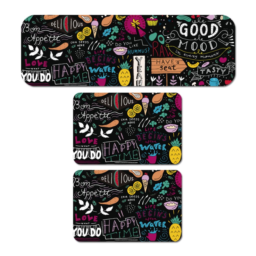 TAPETES DE COZINHA: KIT COM 3 UNIDADES ANTIDERRAPANTE DECORAÇÃO CASA