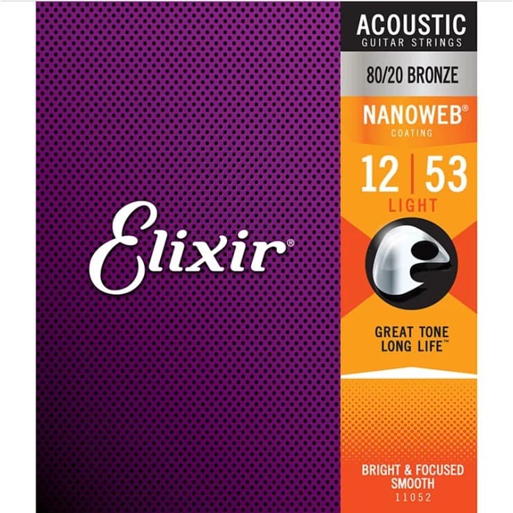 Encordoamento P/Violão Aço Elixir  12.53  11052 Nanoweb