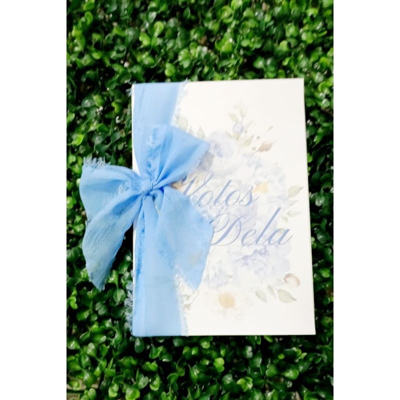 Caderno de Votos - 2 Livros de Votos Casamento - Par Noivo e Noiva Azul serenity