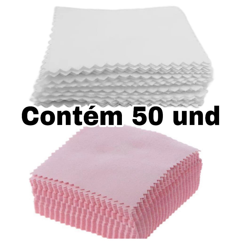 Flanela Mágica Limpa Pratas Polimento Semi Jóias 50 Unidades