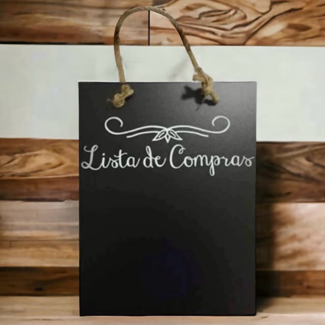 Quadro Decorativo de Anotação - Placa Lar Doce Lar e Lista de compras