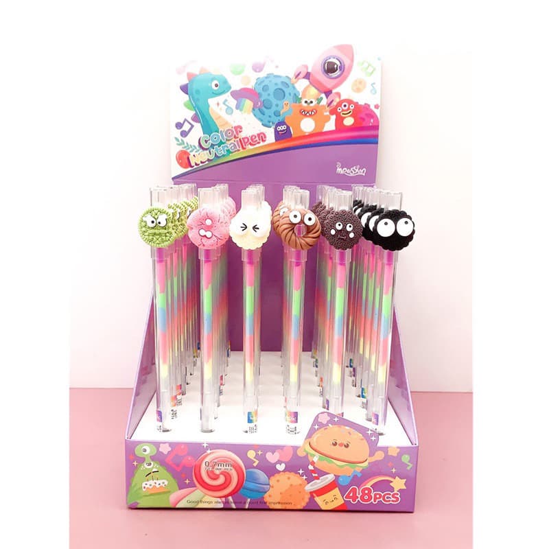 kit de 4/8/12 peças Caneta de  Refil multicolor escreve papel preto /biscoito