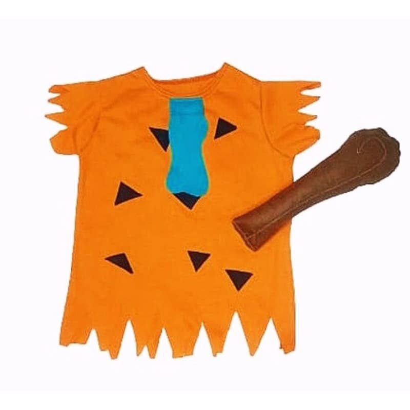 fantasia Fred Flintstones infantil com bastão mesversario festa carnaval