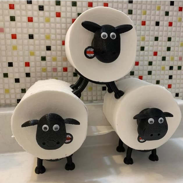 Suporte de Papel Higiênico Shaun, o Carneiro!