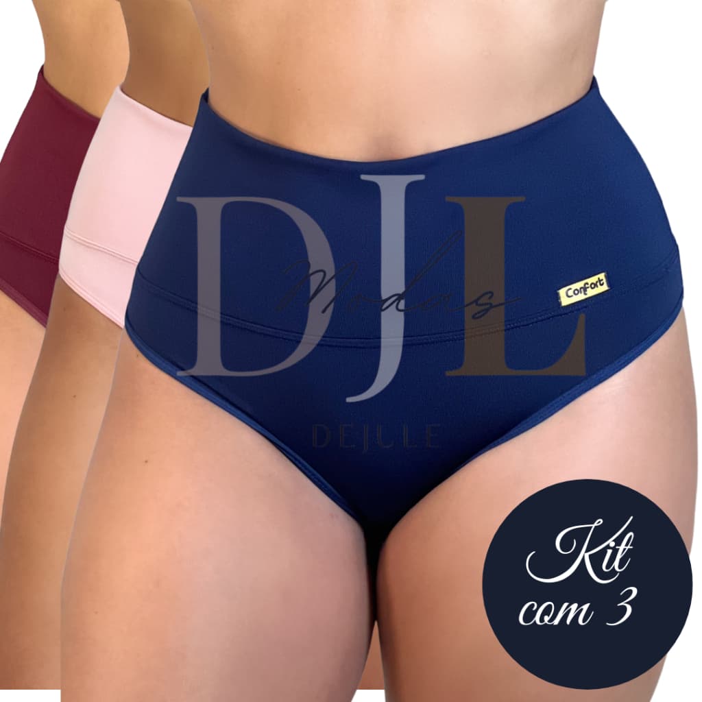 KIT 3 cinta calcinha pala compressão pós parto cós djl