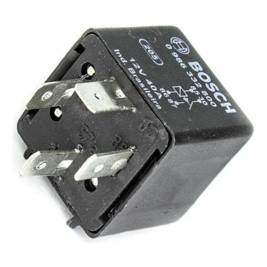 Rele Auxiliar 4 Terminais C/ Suporte 12v 40a Original Bosch Fiat Gm volks Ford