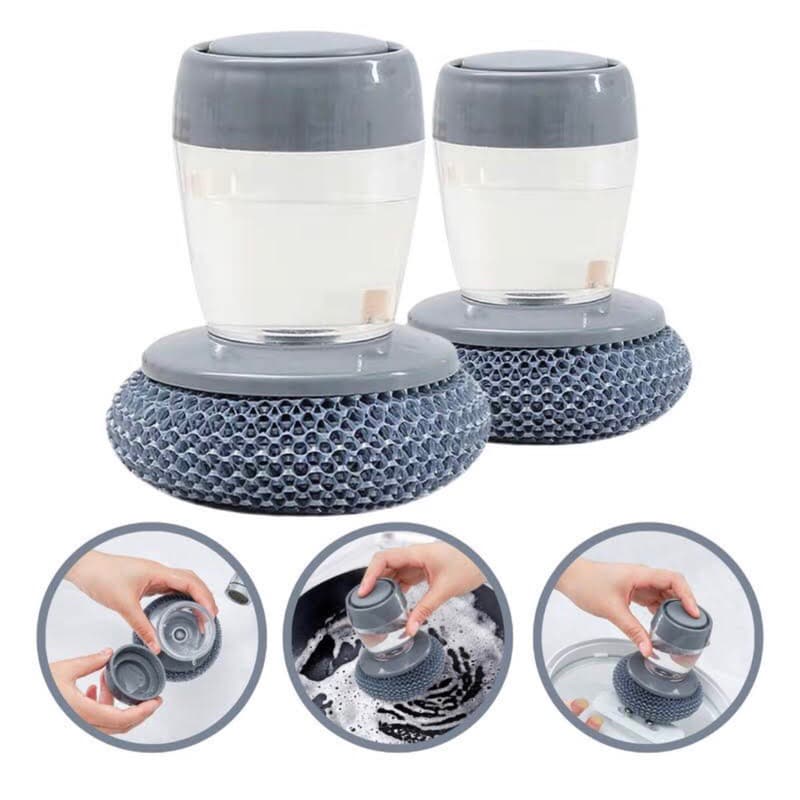 Escova De Aço Para Limpeza Esponja Fogão Louça Cozinha Porta Detergente Sabão Dispenser