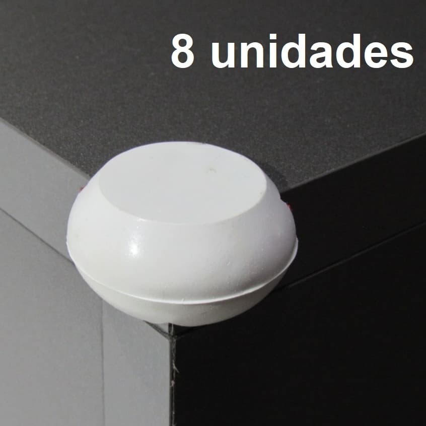 Kit 8 Protetor De Quina Canto Silicone 8 Unidades Redondo Protetor De Canto De Mesa