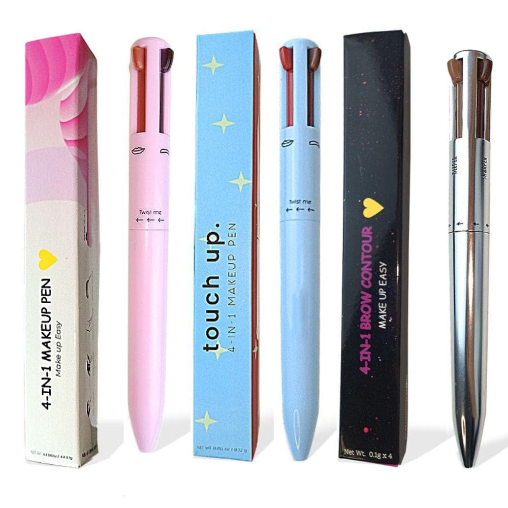 Caneta Maquiadora Multi-funcional impermeável 4 em 1. Delineador, Baton, Sombra e Bluch. Melhor custo benefício.