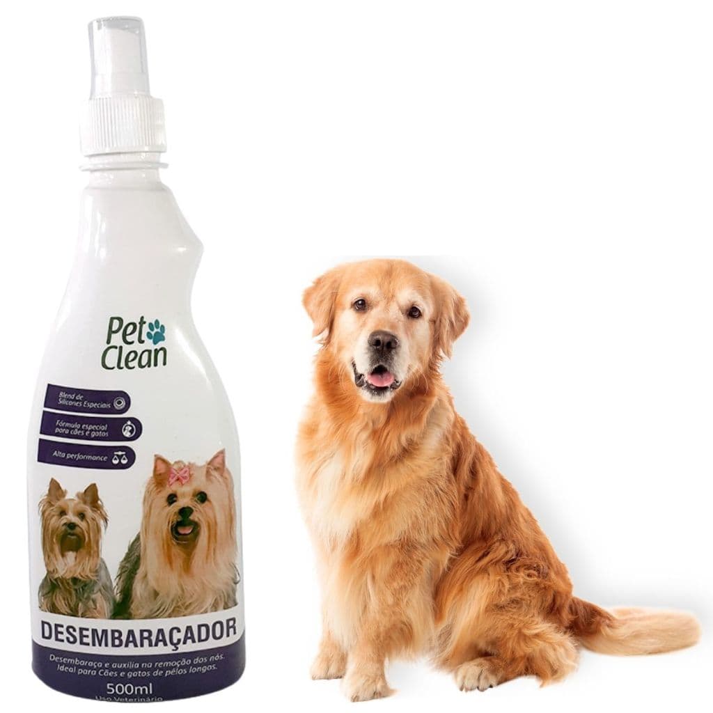 Desembaraça Pêlos Pets Cães Desembaraçador Para Cachorros Pelos Longos e Curtos 500ML - Pet Clean