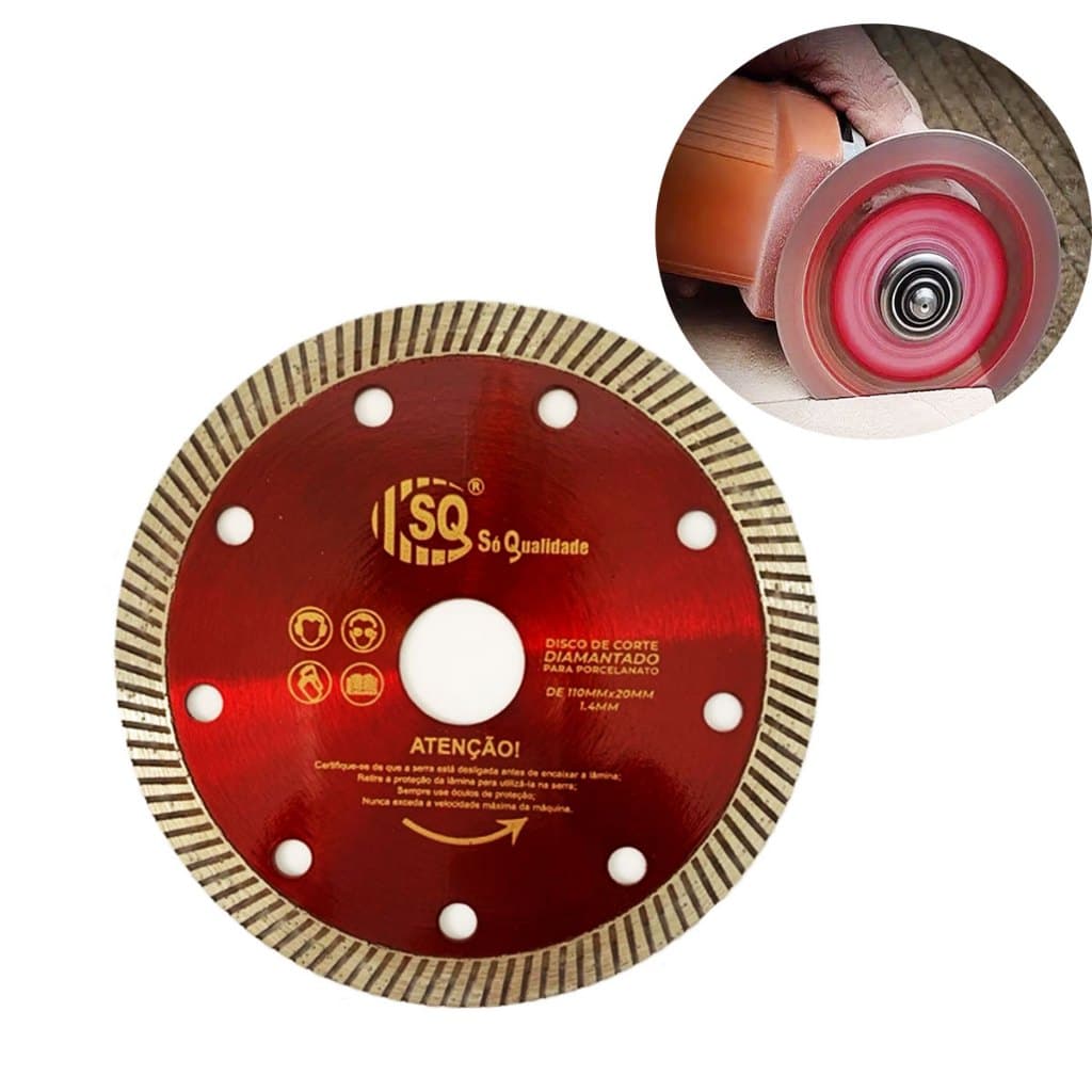 Disco De Corte Para Porcelanato Diamantado 110mm x 20mm Disco Serra Maquita Cortar Pisos Cerâmicas