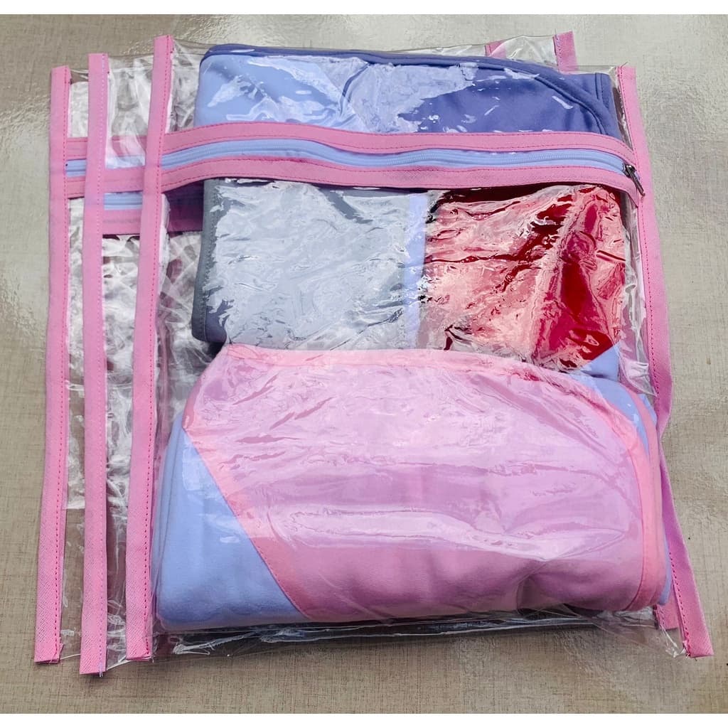 KIT 5 SAQUINHOS de plástico organizador, maternidade, escola, mochila, viagem