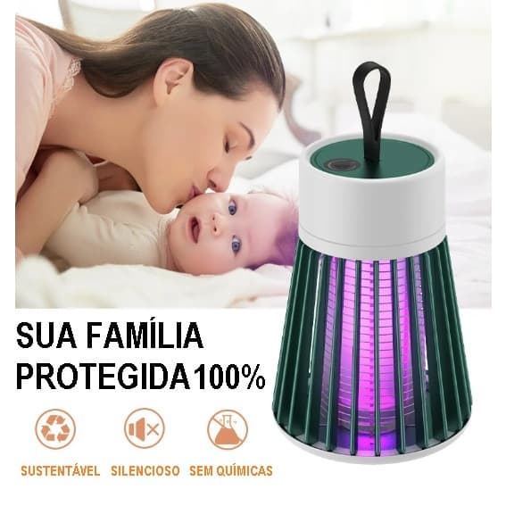 Lâmpada Elétrica Repelente Mata-Mosquitos Com Luz UV Usb Recarregável Armadilha Para Insetos Mosquitos Dengue  ENVIO IMEDIATO