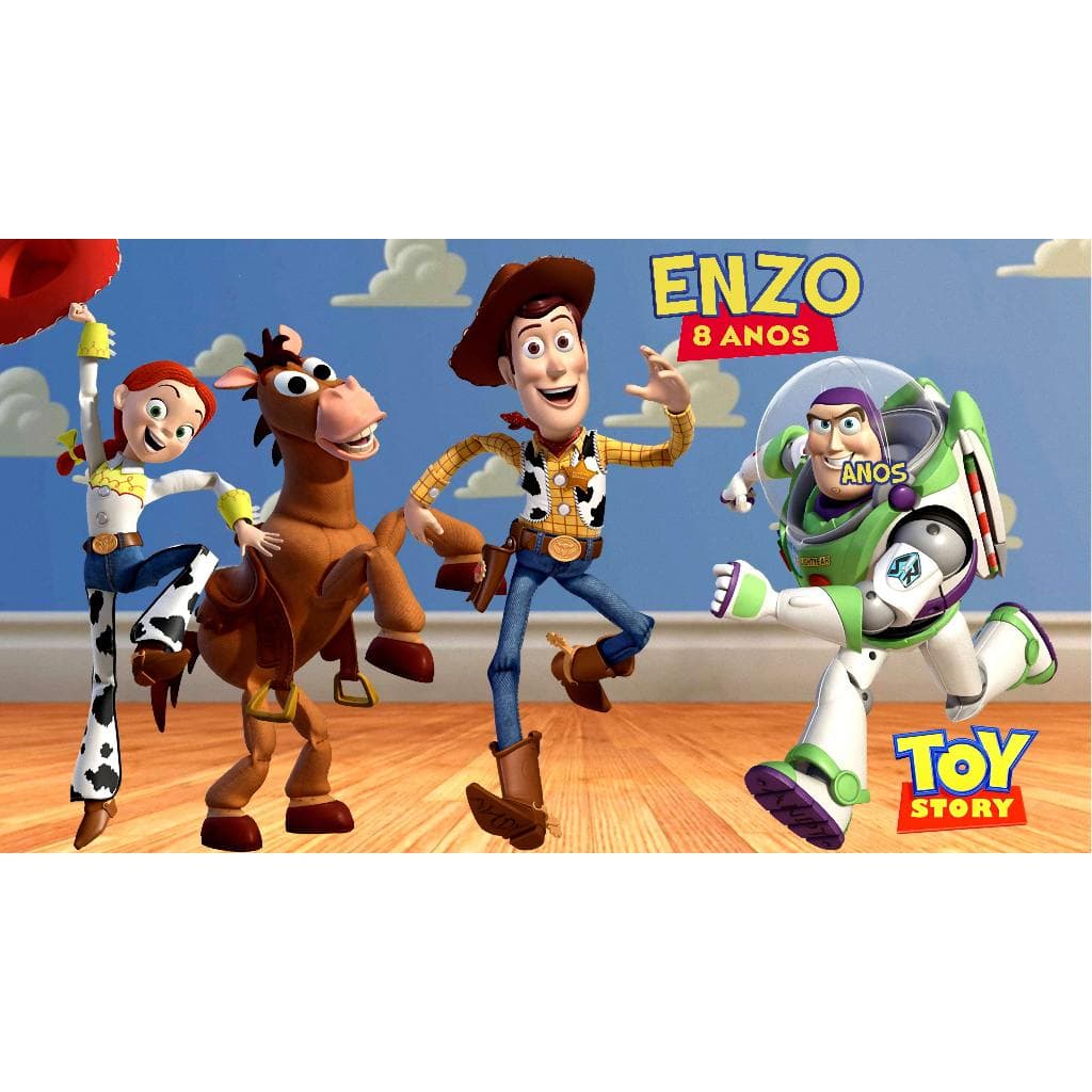 Painel banner festa decorativo so um bolinho Toy Stori Buzz Lightyear