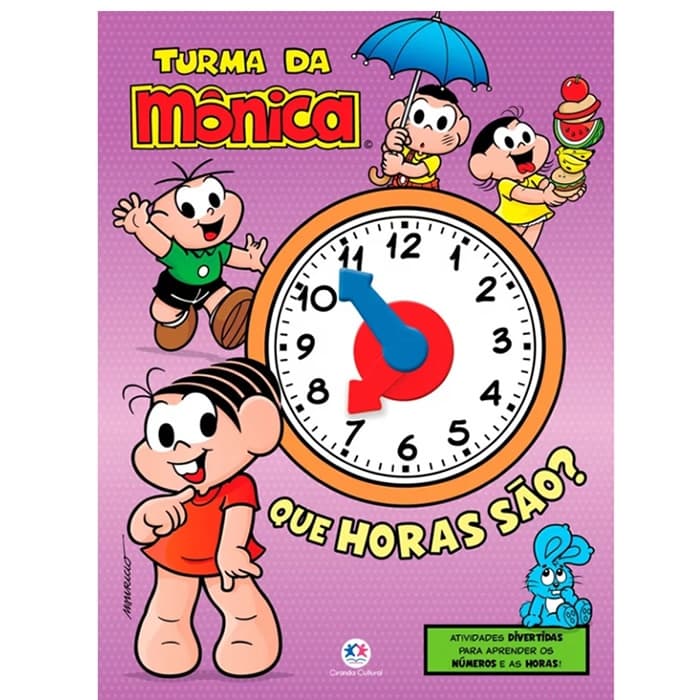 Livro mais Relógio Turma da Mônica Que Horas São