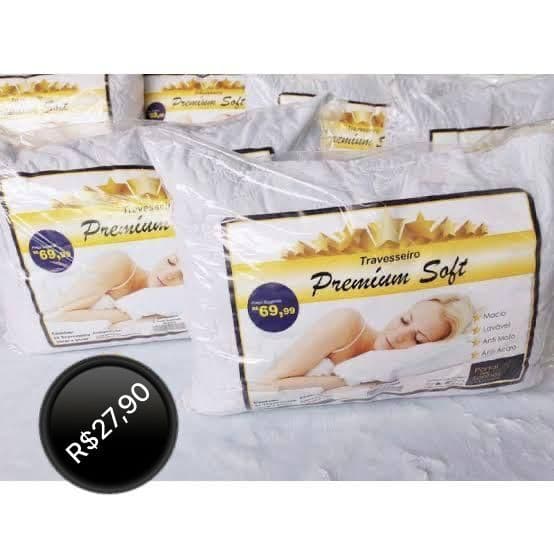 1 Uni Travesseiro Premium Soft - Macio e lavável 50x70