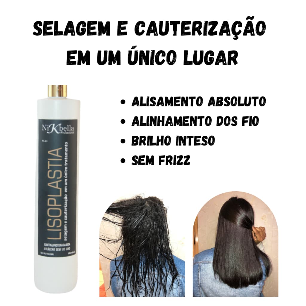 Selagem Com Cauterização Alisa Nutre Alinha os Fios