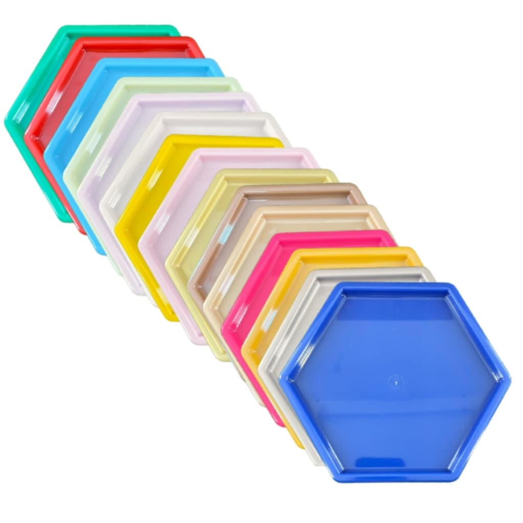 Bandejas Sextavada 18x16cm Acrílica para Docinhos Finos Decoração