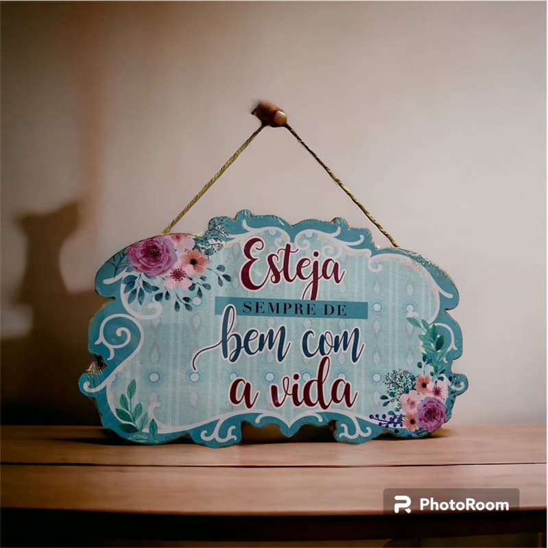 Placa de mdf de Porta lar sala quarto Decorativa frases sortidas
