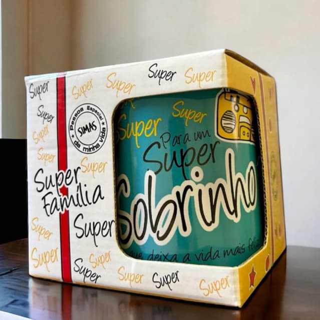 Caneca de porcelana sobrinho, presente, lembrança