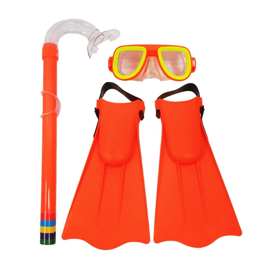 Kit Mergulho Infantil Máscara Snorkel Pé De Pato Criança Infantil Praia Piscina Completo Do 28 ao 34