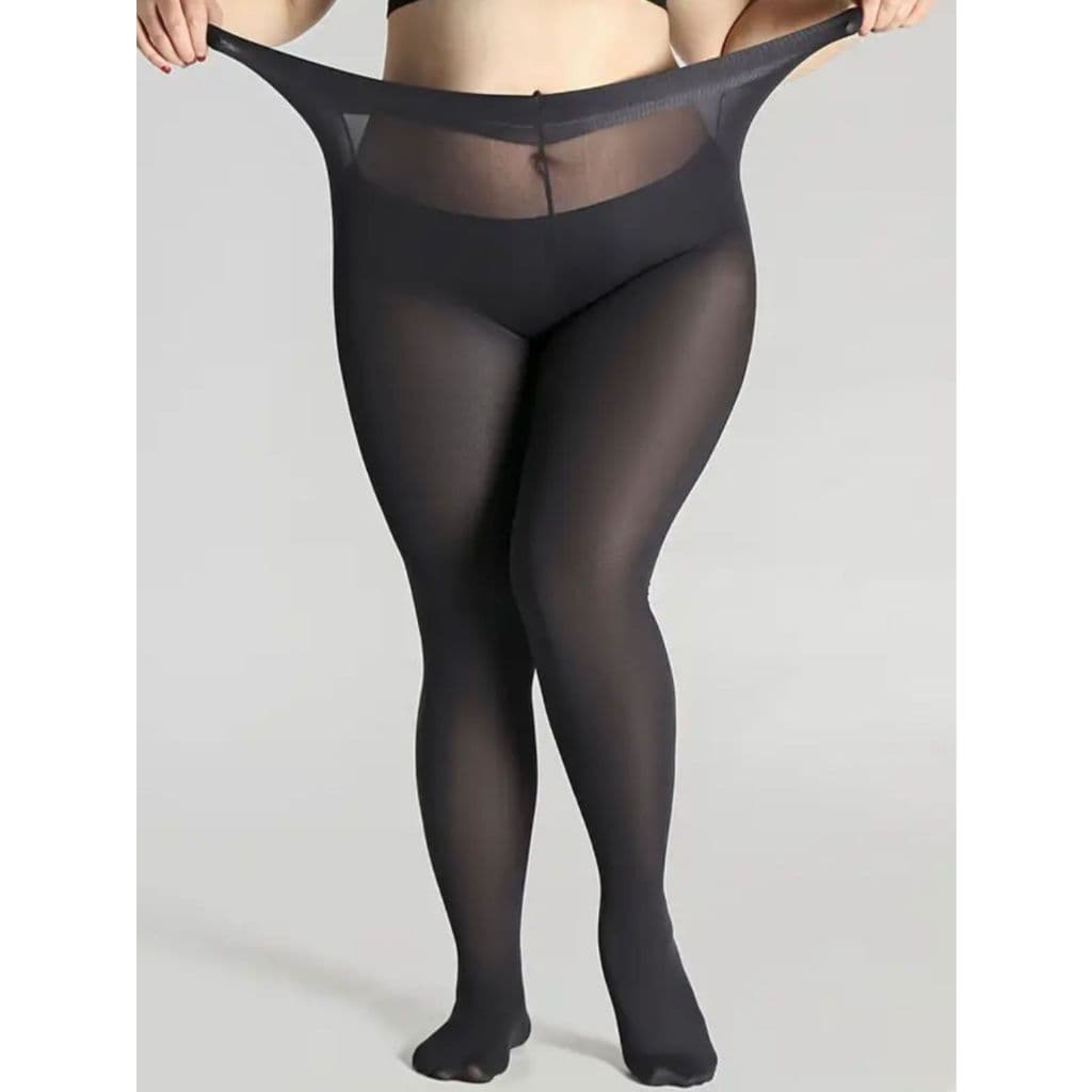 Kit 2 Meia Calça Preta Trifil  Fio 80 Plus Size