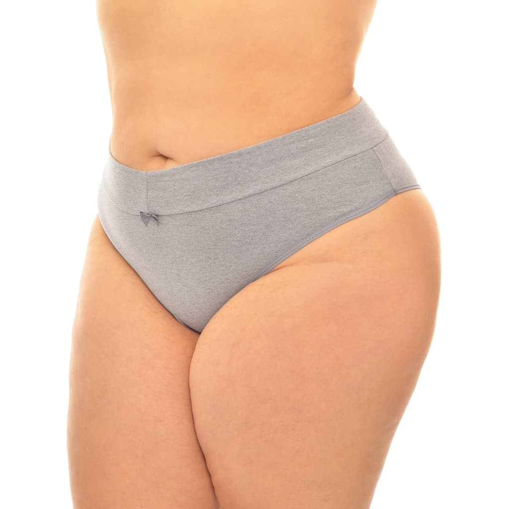 Kit c/6 lisa Calcinha Calçola Tanga Elastico Exposto Conforto Senhora Algodão Plus Size C-29