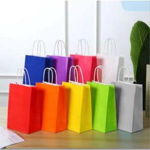 Sacola Papel presente e Embalagem Bolsa Colorida 21 X 16 X 8 CM