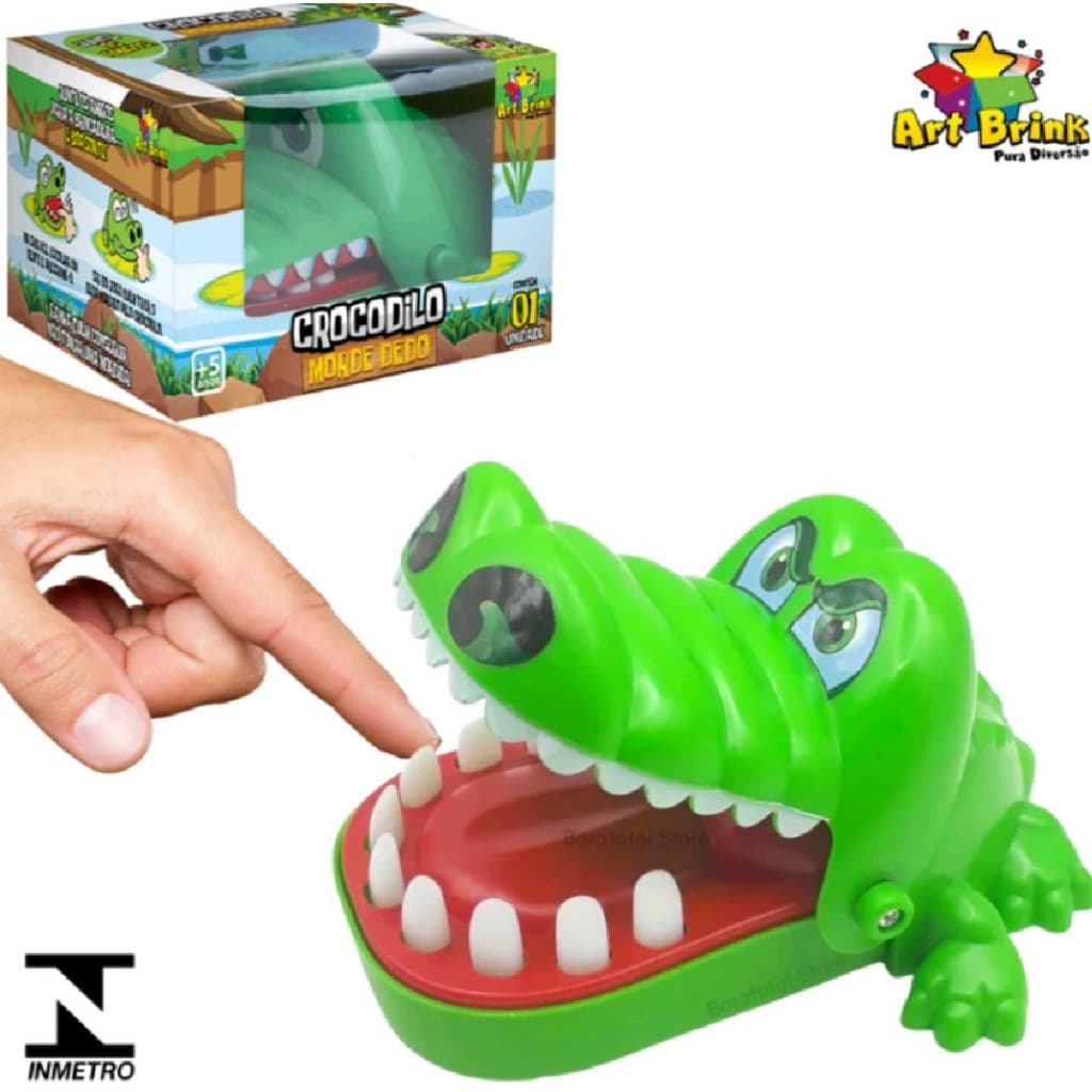 Brinquedo Jogo Morde Dedo Crocodilo Menina Menino Masculino Feminino