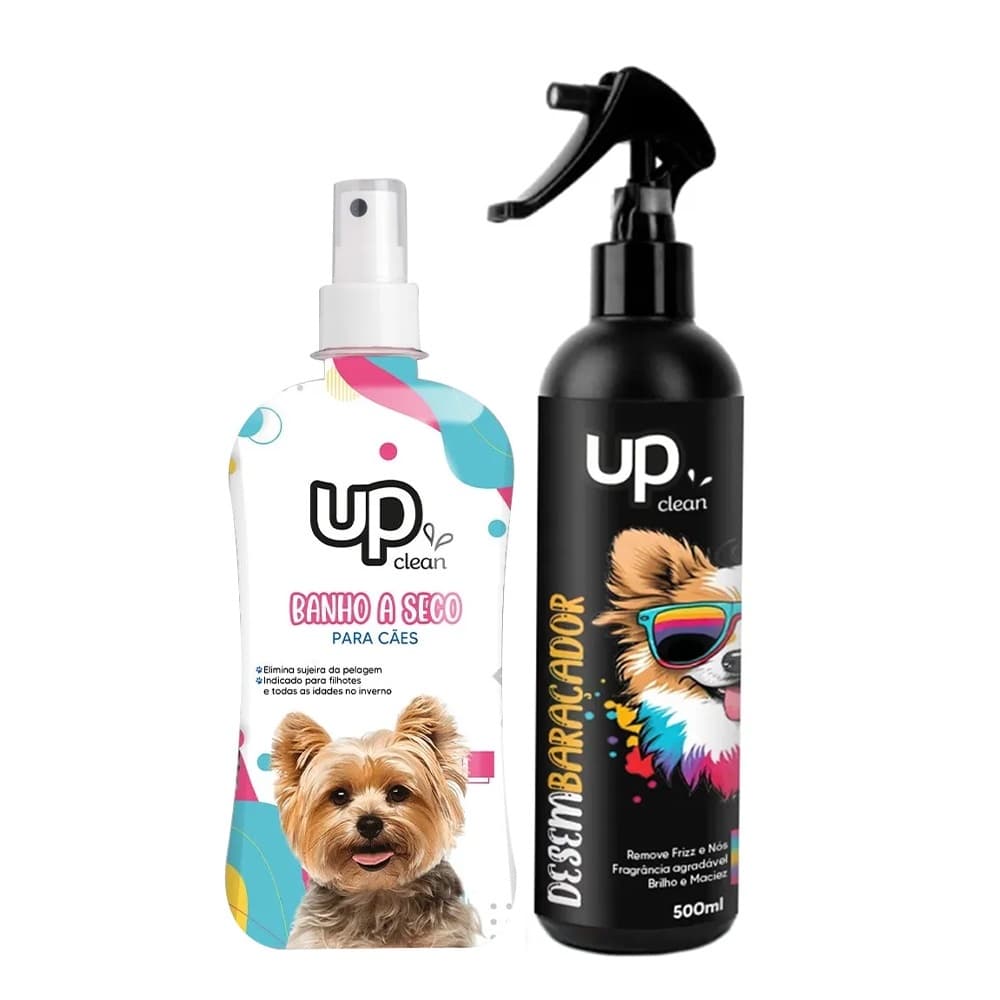 Kit - Banho a Seco 300Ml + Desembaraçador 500Ml - UP CLEAN