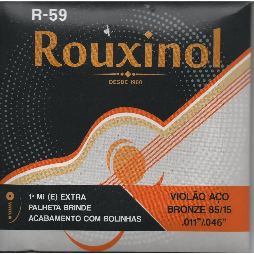 Encordoamento Violão Rouxinol R59 Aço Inox 011 C/ Bolinha