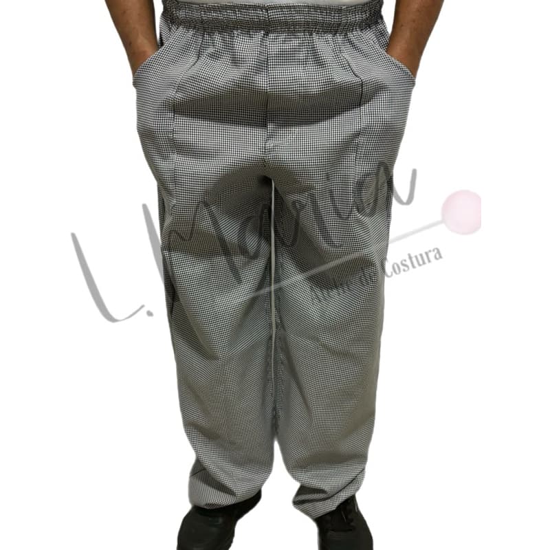 Calça Cozinheira Chef de cozinha e ou Pizzaiola Uniforme de Cozinha Unisex